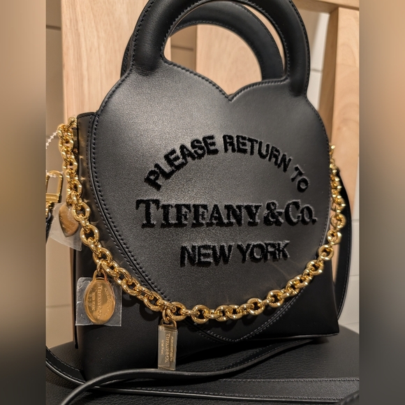 Tiffany & Co. Handbags - Tiffany & Co. "Return To Tiffany" Gold Chain Tote With Crossbody Strap (Rare)
